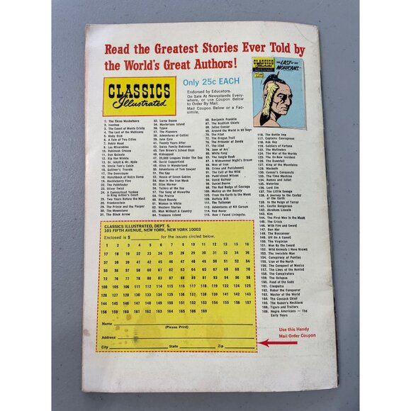 Classics Illustrated #10 Robinson Crusoe Summer 1970 Comic Book Gilberton 25¢ - Picture 6 of 6